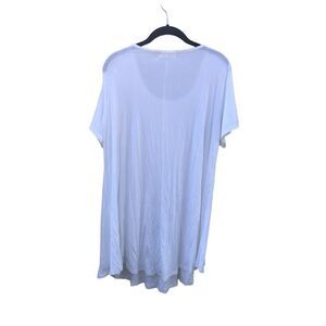 Larace Women's White Short Sleeve Scoop Neck Tunic Size Extra Large